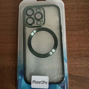My Case Clear Magsafe Phone Case with Shiny Teal Bumper fits iPhone 13 Pro